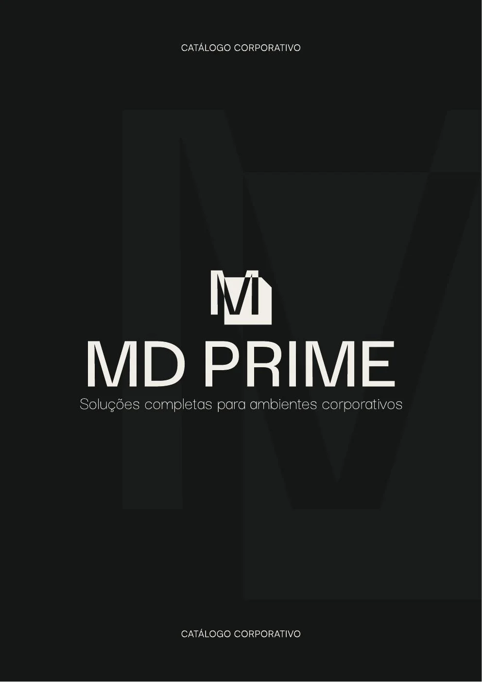 Capa do Catálogo Corporativo da MD Prime
